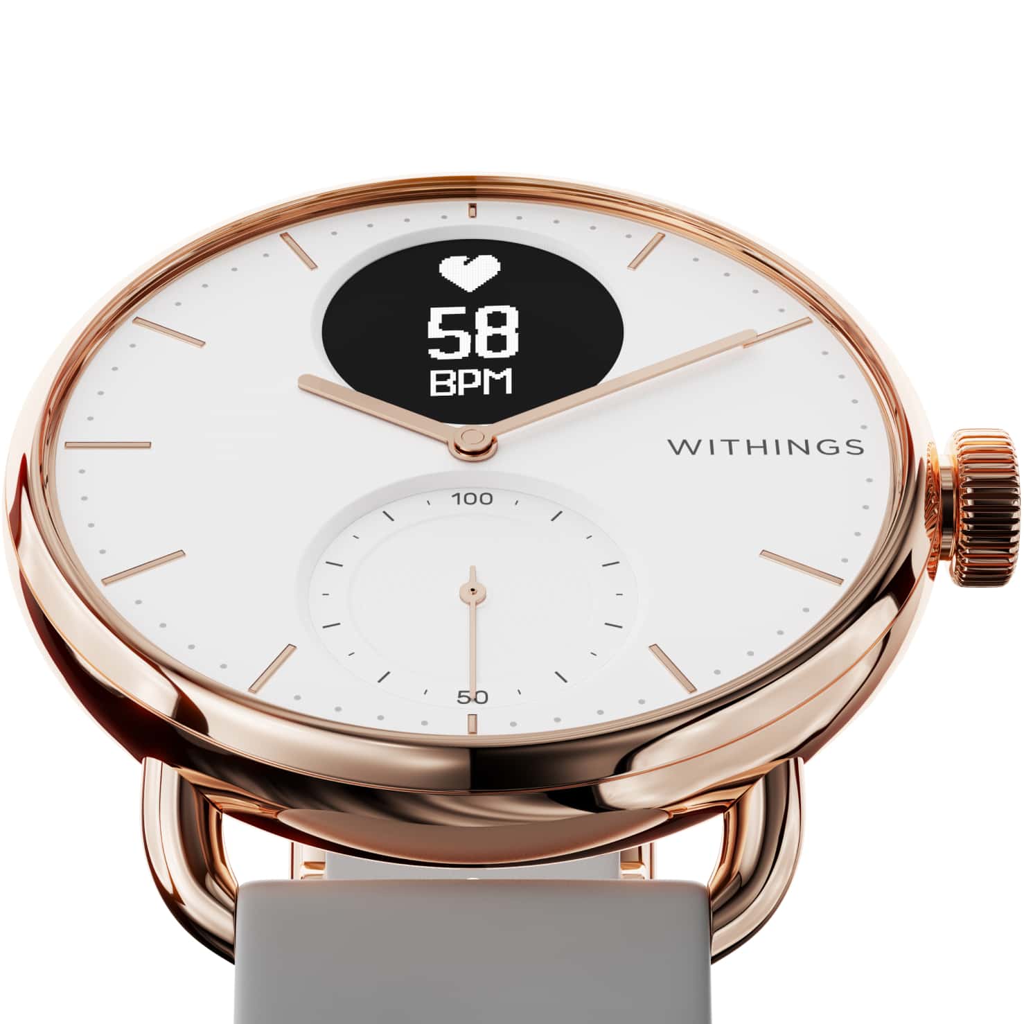 Withings ScanWatch Rose Gold White