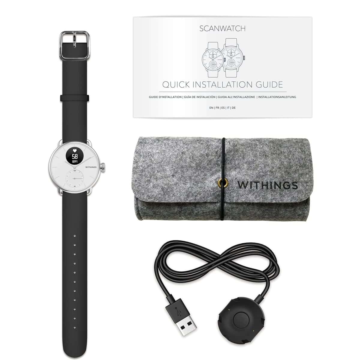 Withings ScanWatch package content